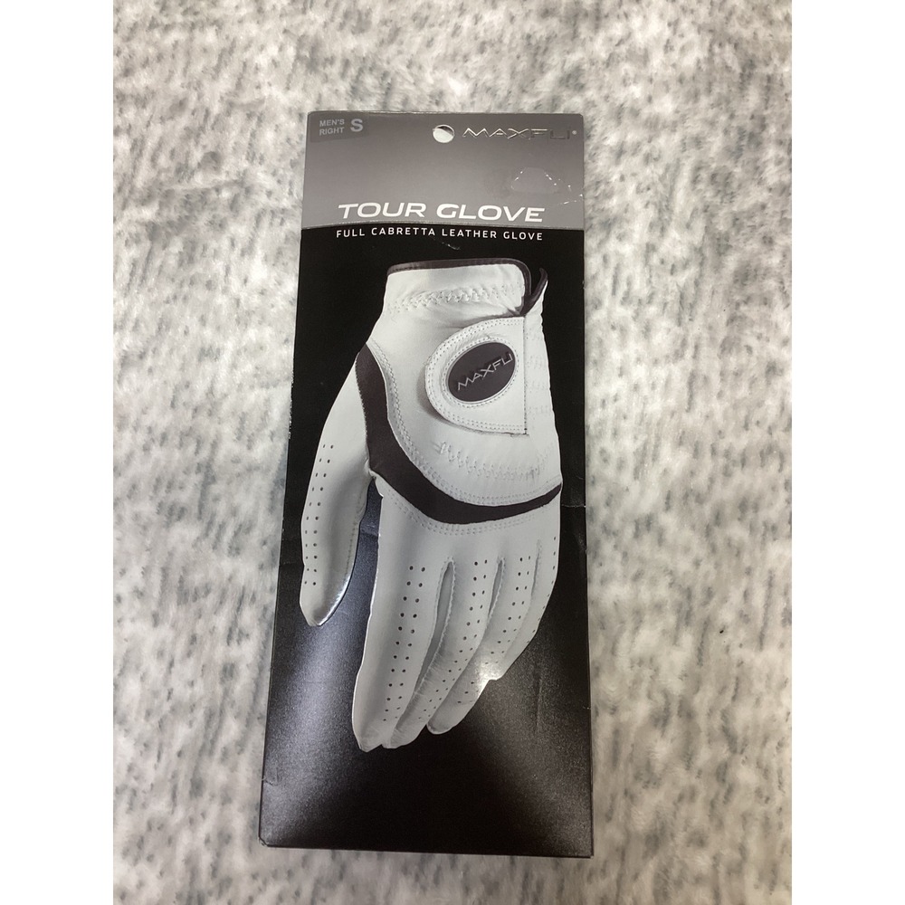 Maxfli Tour Glove Mens Right Small White Full Cabretta Leather Golf Glove MR-S